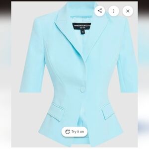 Generation Love Melbourne Crepe Aqua Blazer Rare Size XXL